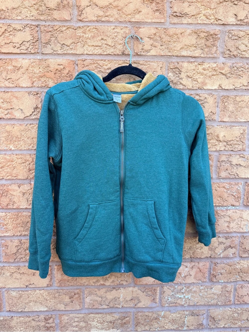 4/$25 • Carters Kids Green Zip-Up Hoodie with Sherpa Lining